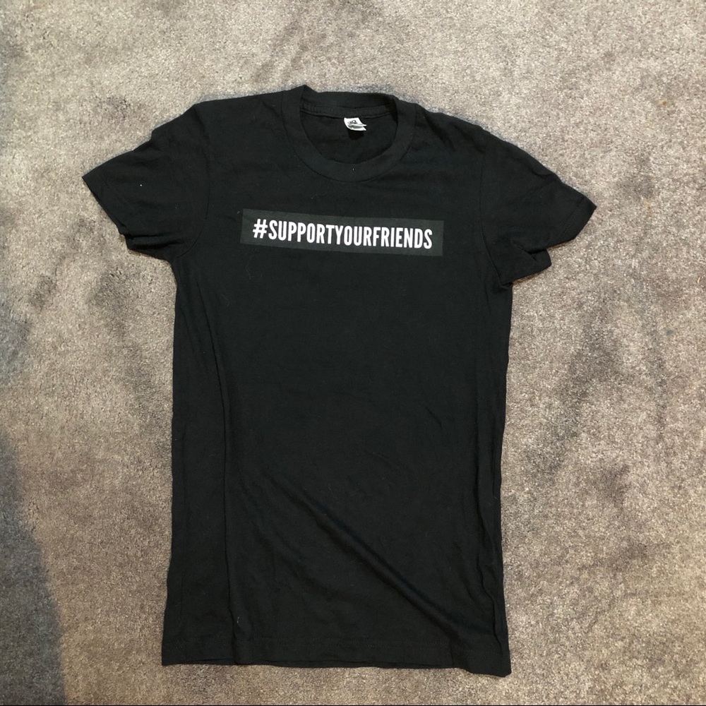 #supportyourfriends black t shirt size small